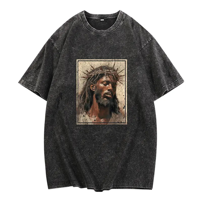Vintage Jesus Christ Crown of Thorns Graphic T-Shirt/Sweatshirt/Hoodie – Christian Faith Streetwear Apparel