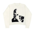 Vintage Figure Graphic Knit Sweater – Retro Art Round Neck Long Sleeve Pullover
