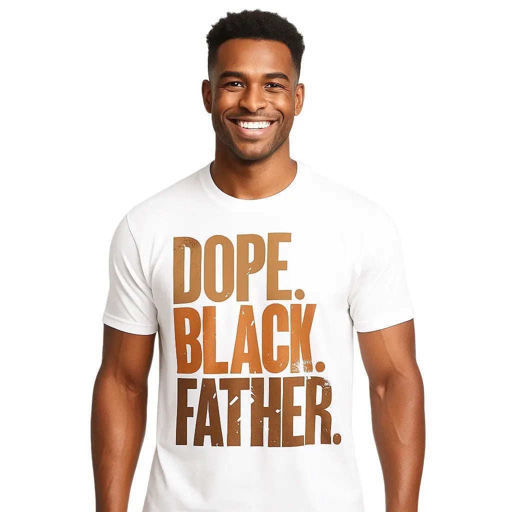 Dope Black Father T-Shirt/Sweatshirt/Hoodie – Casual Fatherhood Graphic Tee for Men