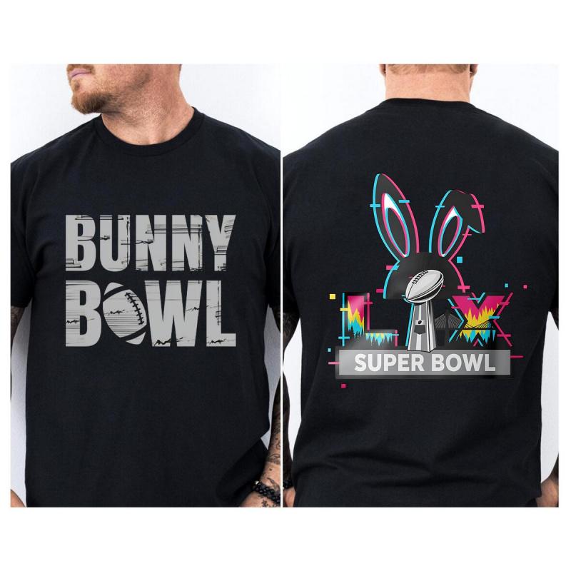 Unisex 2026 Here For The BENLlTO Bowl Tee, 2Sided Printing Puerto Rico Flag Football Game Day Shirt,  Summer Casual Short Sleeves, Gift For Fan