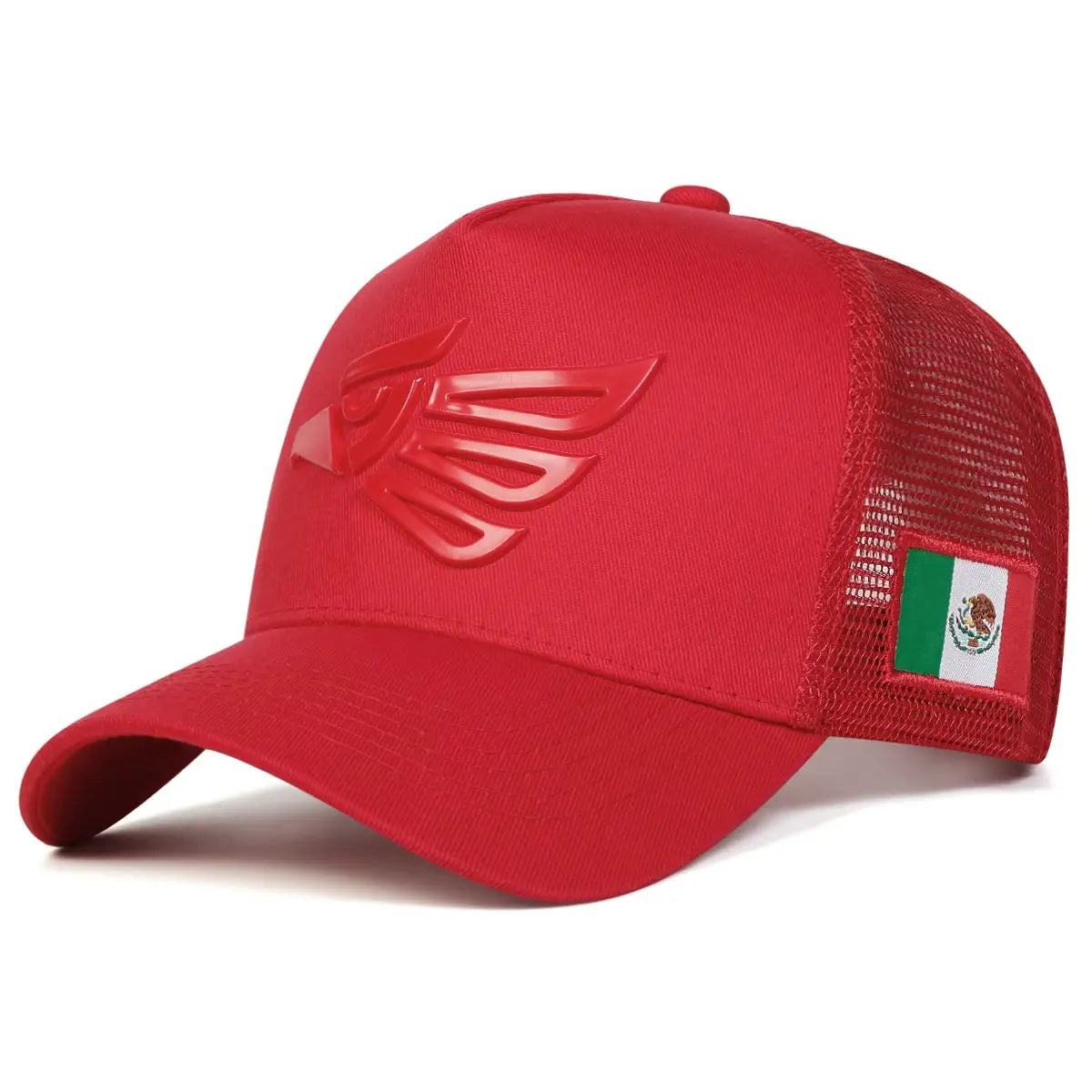 Mexico Eagle Patch Two-Tone Mesh Trucker Hat – Mexican Flag Baseball Cap, Casual Outdoor Streetwear Hat for Men & Women