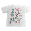 Vintage Cherry Blossom Green Tea Graphic T-Shirt/Sweatshirt/Hoodie – Retro Floral Beverage Print Streetwear Apparel