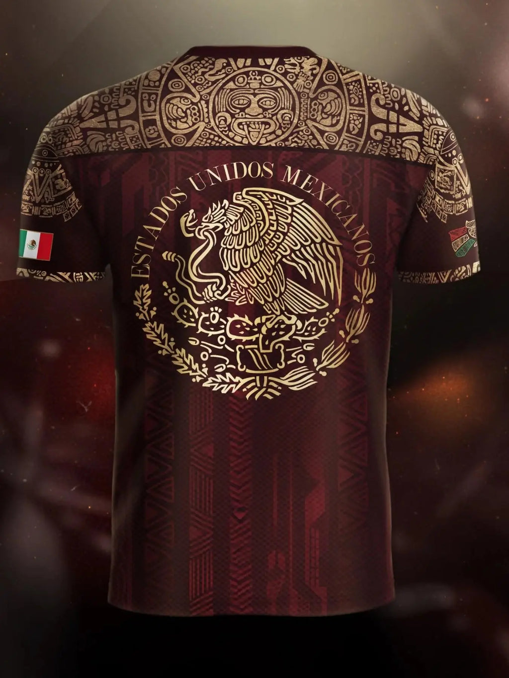 Mexico Aztec Eagle Soccer Jersey – Mexican Heritage All-Over Print Football Fan Shirt, 2026 Mexico Soccer Supporter Jersey
