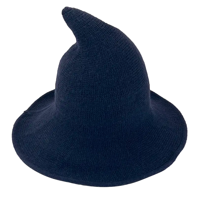Classic Witch Hat for Women – Pointed Wide Brim Halloween Costume Hat, Solid Color Witchy Accessory for Parties, Cosplay & Dress Up