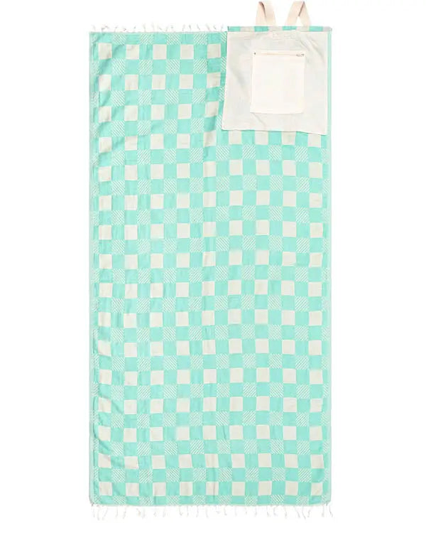 2-in-1 Beach Towel Bag – Convertible Sand-Free Microfiber Quick Dry Travel Towel for Beach, Pool & Vacation