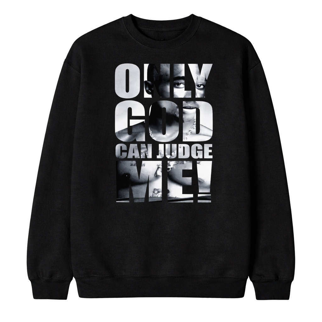 “Only God Can Judge Me” Tupac Graphic T-Shirt/Sweatshirt/Hoodie – 90s Hip Hop Rap Tee