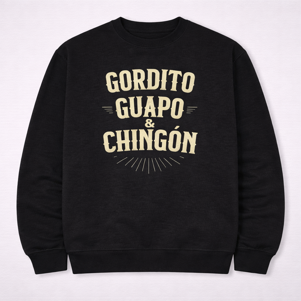 “Chubby, Handsome & Awesome” Funny Mexican T-Shirt/Sweatshirt/Hoodie – Latino Humor Graphic Tee