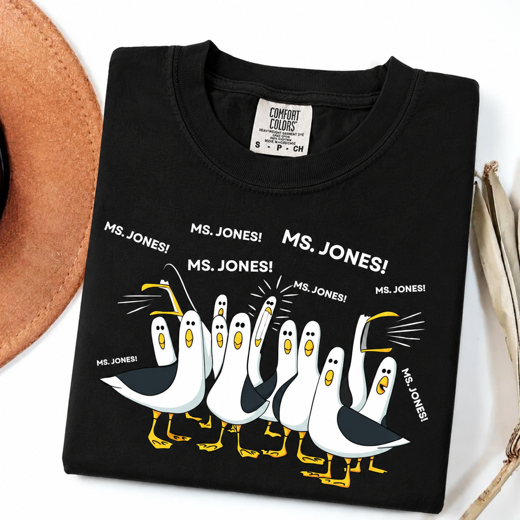 Funny Seagull Teacher T-Shirt – Comfort Colors Classroom Graphic Tee, Teacher Appreciation Gift