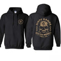 Dirty Hands Clean Money Skull Graphic T-Shirt, Sweatshirt & Hoodie – Blue Collar Hard Work Double-Sided Print Apparel