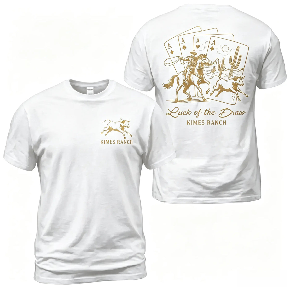 Luck of the Draw Western Graphic T-Shirt, Sweatshirt & Hoodie – Rodeo Cowboy Playing Cards & Horse Print, Ranch Country Apparel