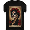 La Chingona T-Shirt, Sweatshirt & Hoodie – Sugar Skull Rose Tarot Graphic, Day of the Dead Latina Pride Gift