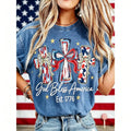 God Bless America T-Shirt/Sweatshirt/Hoodie – Vintage USA 250 Patriotic Graphic Tee