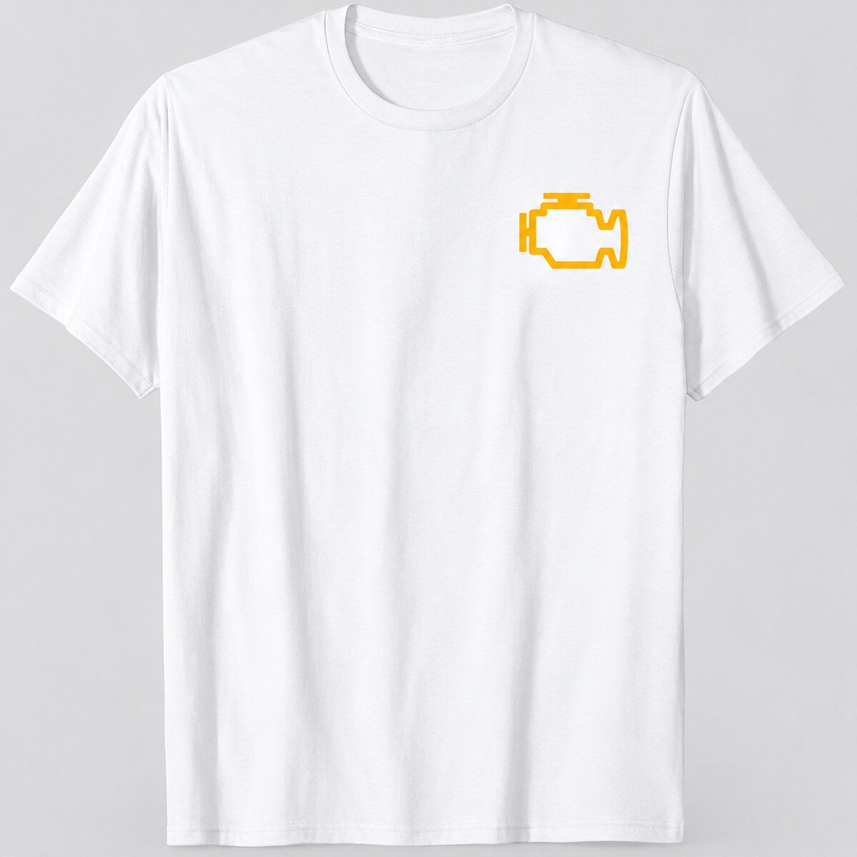 Check Engine Light T-Shirt, Sweatshirt & Hoodie – Funny Automotive Graphic Shirt, Car Guy Humor, Mechanic & Gearhead Gift