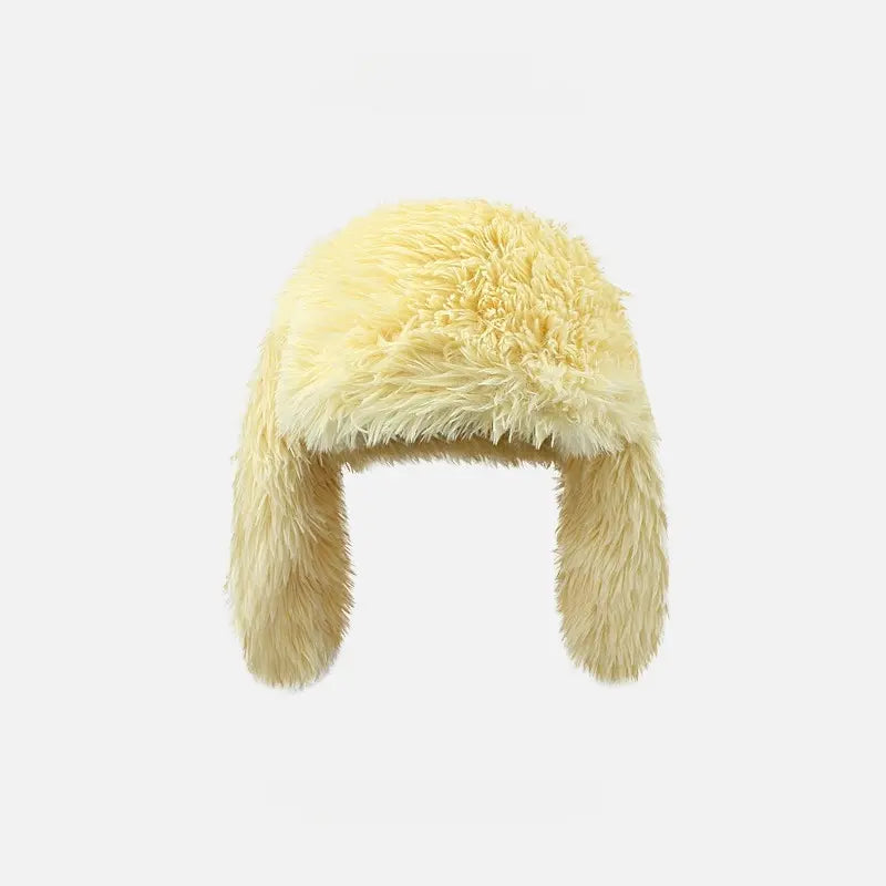 Unisex Furry Winter Trapper Hat – Soft Faux Fur Ear Flap Cap, Warm Cozy Cold Weather Hat, Y2K Quirky Fashion Accessory