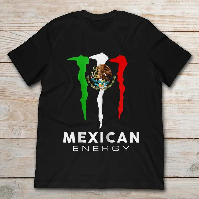 Mexico Energy Drink Graphic T-Shirt/Sweatshirt/Hoodie – Mexican Flag Parody Streetwear Tee