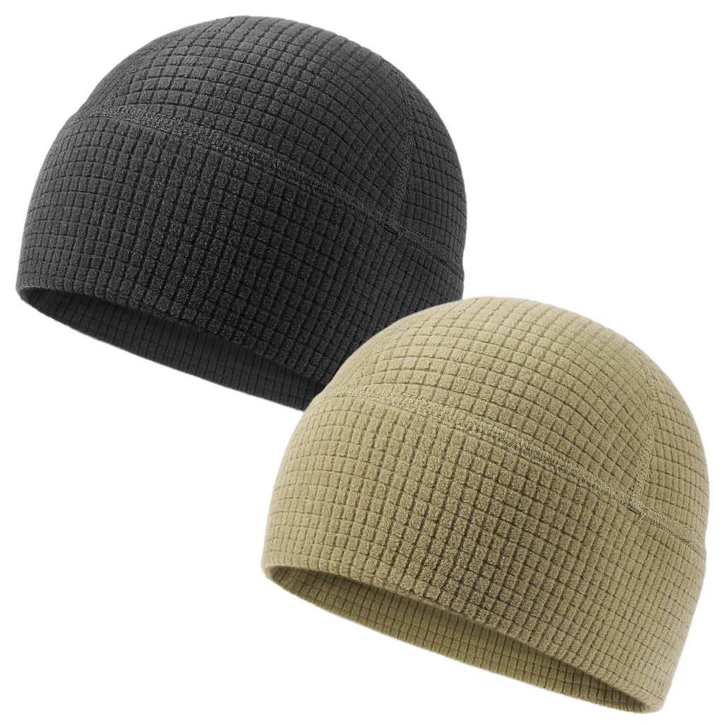 1/2/3-Pack Men’s Waffle Knit Beanies – Lightweight Fitted Skull Caps, Breathable Outdoor Hats for Camping, Cycling & Everyday Wear