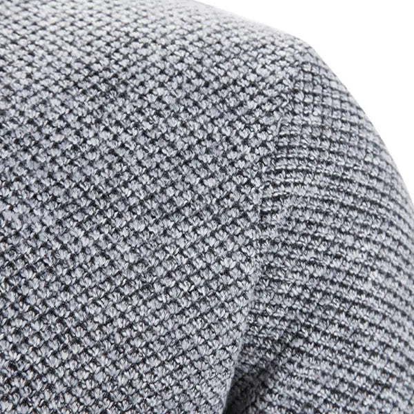 Men’s Shawl Collar Knit Cardigan – Plaid Lined Button Front Thick Warm Sweater, Classic Casual Fall & Winter Style