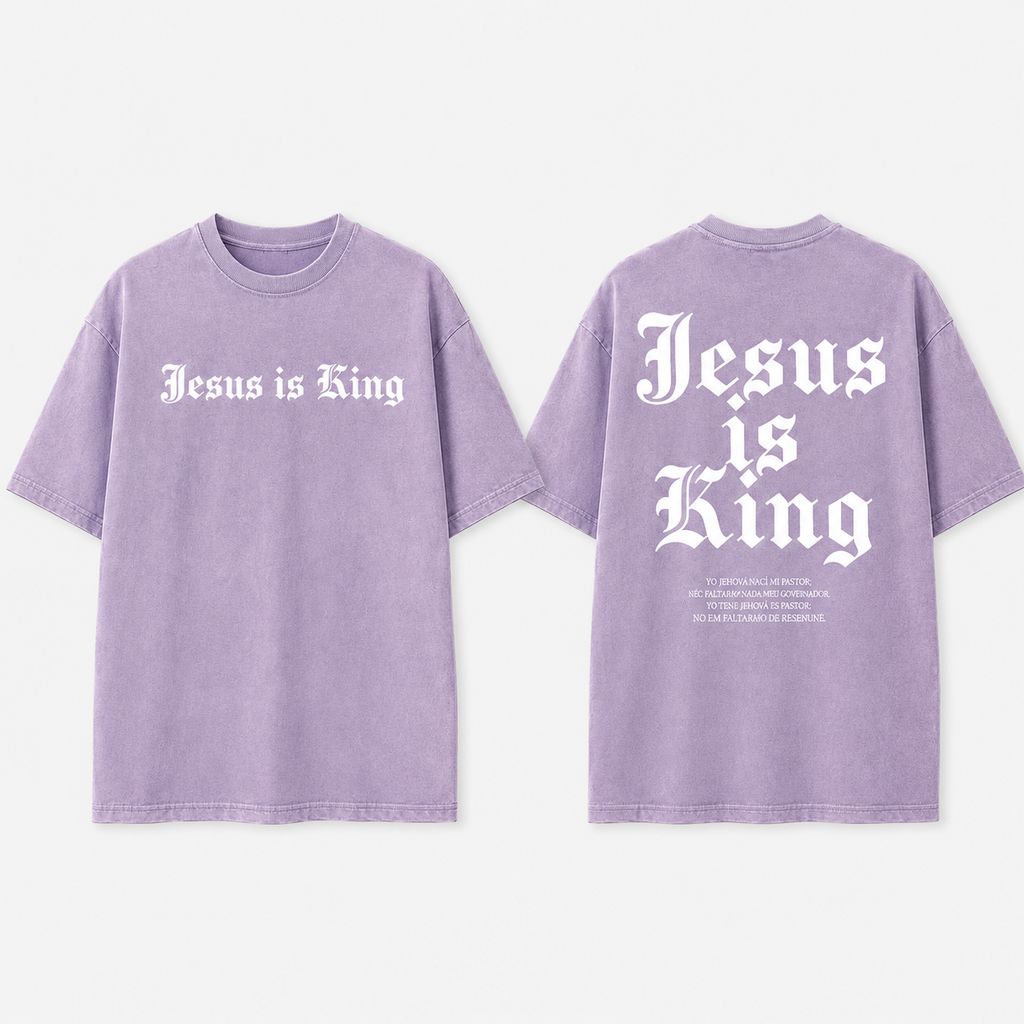 Jesus Is King Graphic T-Shirt, Sweatshirt & Hoodie – Gothic Christian Faith Print, Vintage Religious Streetwear Apparel