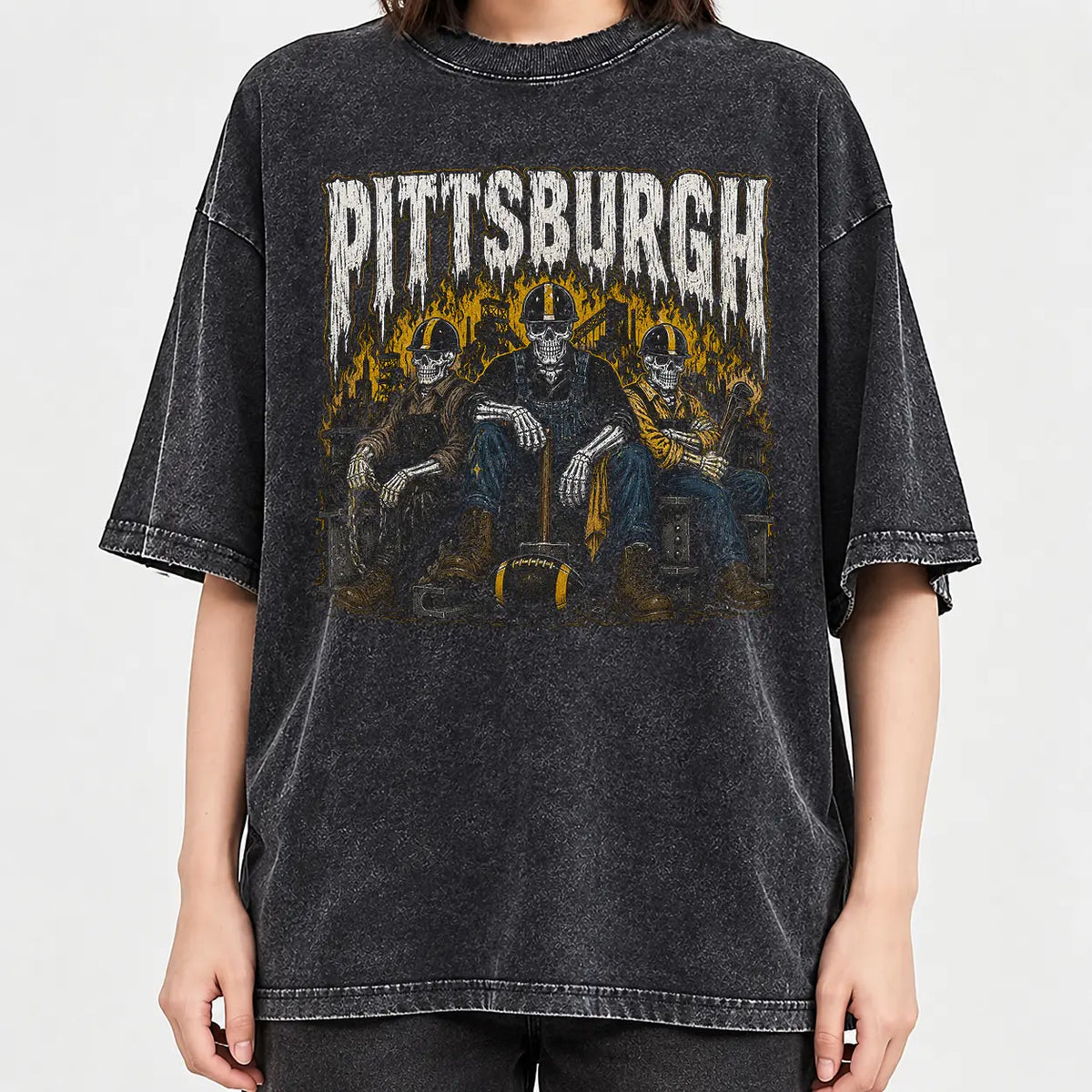 All 32 Teams Football Skull Vintage Graphic T-Shirt, Sweatshirt & Hoodie – Retro Game Day Football Fan Design