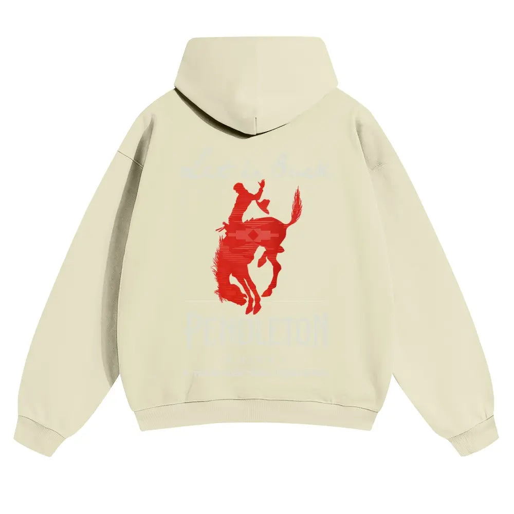 Let ’Er Buck Pendleton Rodeo Graphic T-Shirt, Sweatshirt & Hoodie – Western Cowboy Print, Vintage Rodeo Streetwear Apparel
