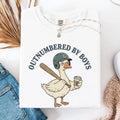 Exhausted Boy Mom T-Shirt/Sweatshirt/Hoodie – Outnumbered by Boys Goose Graphic Tee