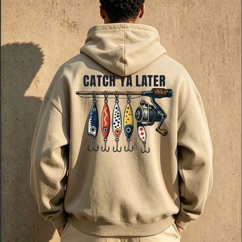 Catch Ya Later Fishing Graphic T-Shirt, Sweatshirt & Hoodie – Funny Retro Angler Outdoor Apparel