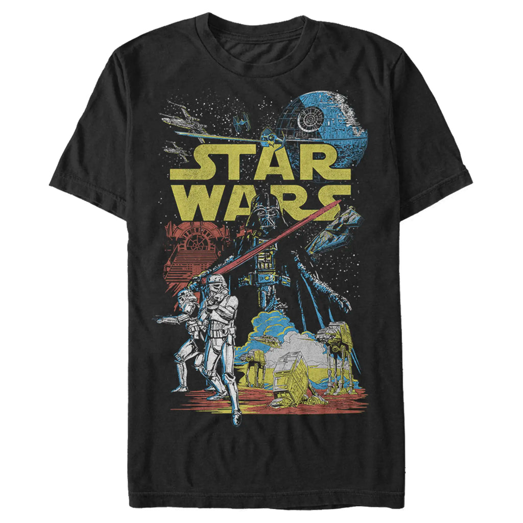 Star Wars Galactic Battle T-Shirt/Sweatshirt/Hoodie – Vintage Sci-Fi Movie Graphic Tee, Retro Streetwear Print
