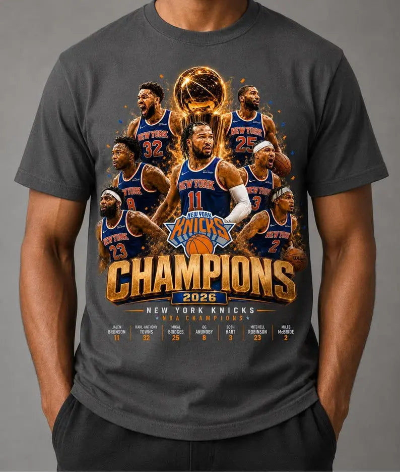 New York Basketball Champions 2026 Vintage T-Shirt, Retro NYC Hoops Fan Tee, Championship Trophy Graphic Shirt for Basketball Lovers