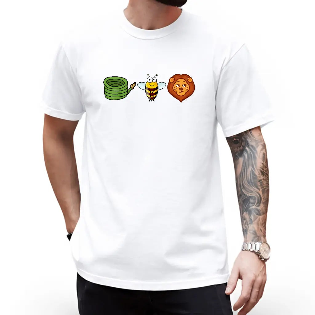 Hose Bee Lion Graphic T-Shirt, Crewneck Sweatshirt & Hoodie – Funny Cute Animal Print Casual Apparel