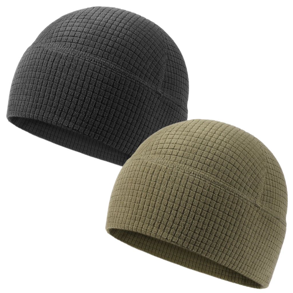 1/2/3-Pack Men’s Waffle Knit Beanies – Lightweight Fitted Skull Caps, Breathable Outdoor Hats for Camping, Cycling & Everyday Wear