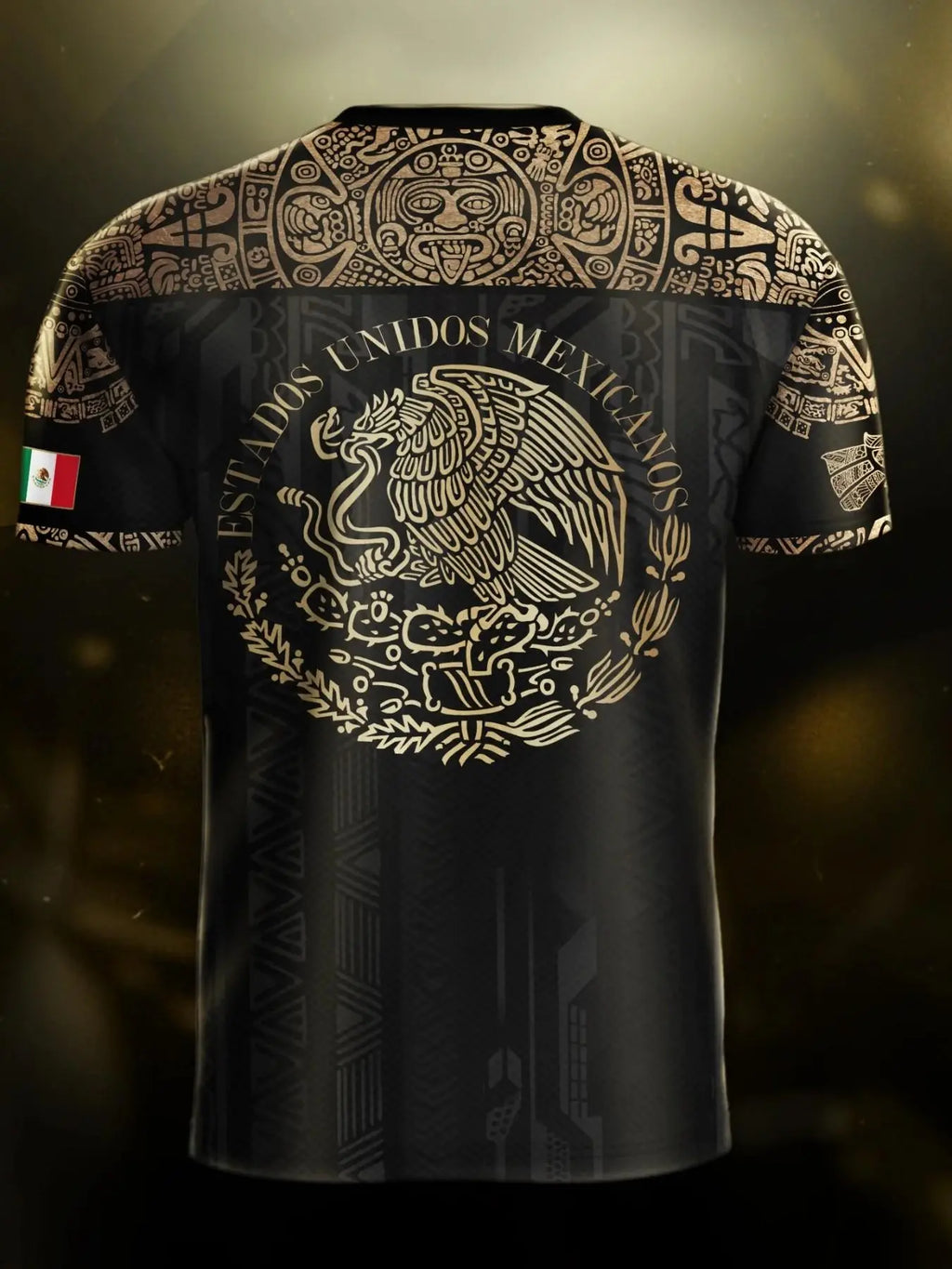 Mexico Aztec Eagle Soccer Jersey – Mexican Heritage All-Over Print Football Fan Shirt, 2026 Mexico Soccer Supporter Jersey