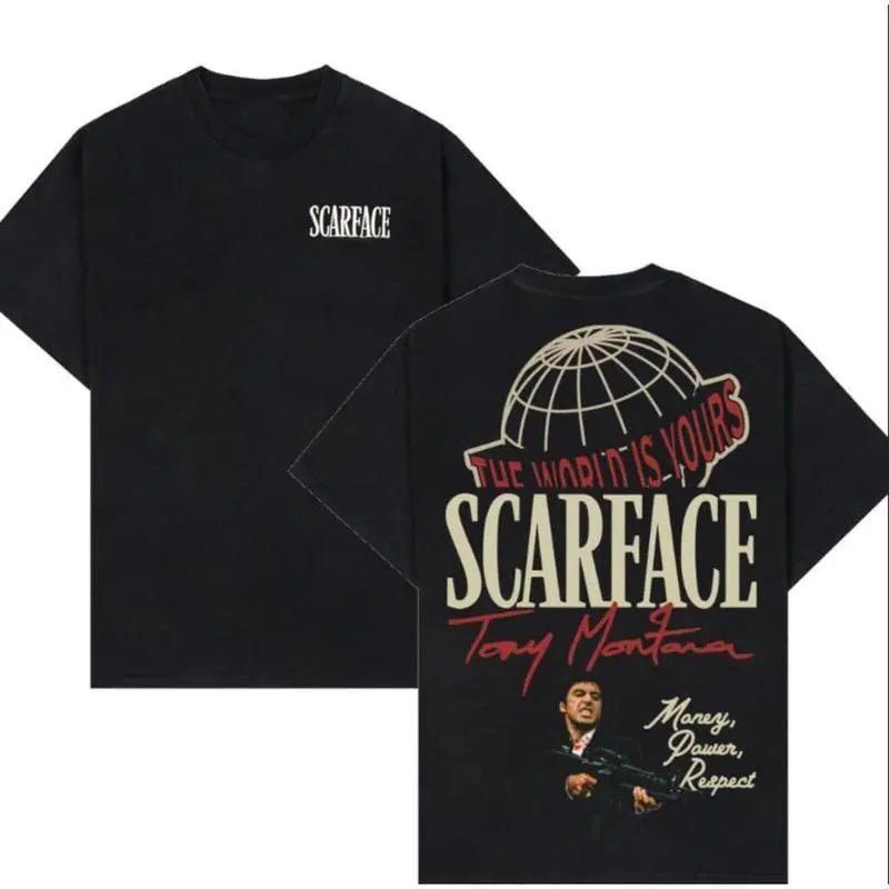 Scarface “The World Is Yours” T-Shirt/Sweatshirt/Hoodie – Tony Montana Y2K Streetwear Graphic Tee