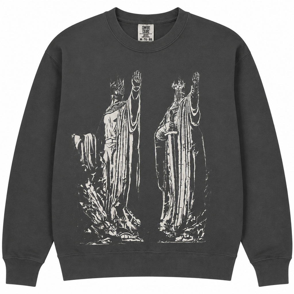 The Argonath Graphic T-Shirt, Sweatshirt & Hoodie – Fantasy Pillars of the Kings Vintage Print, Retro Streetwear Apparel for Men & Women