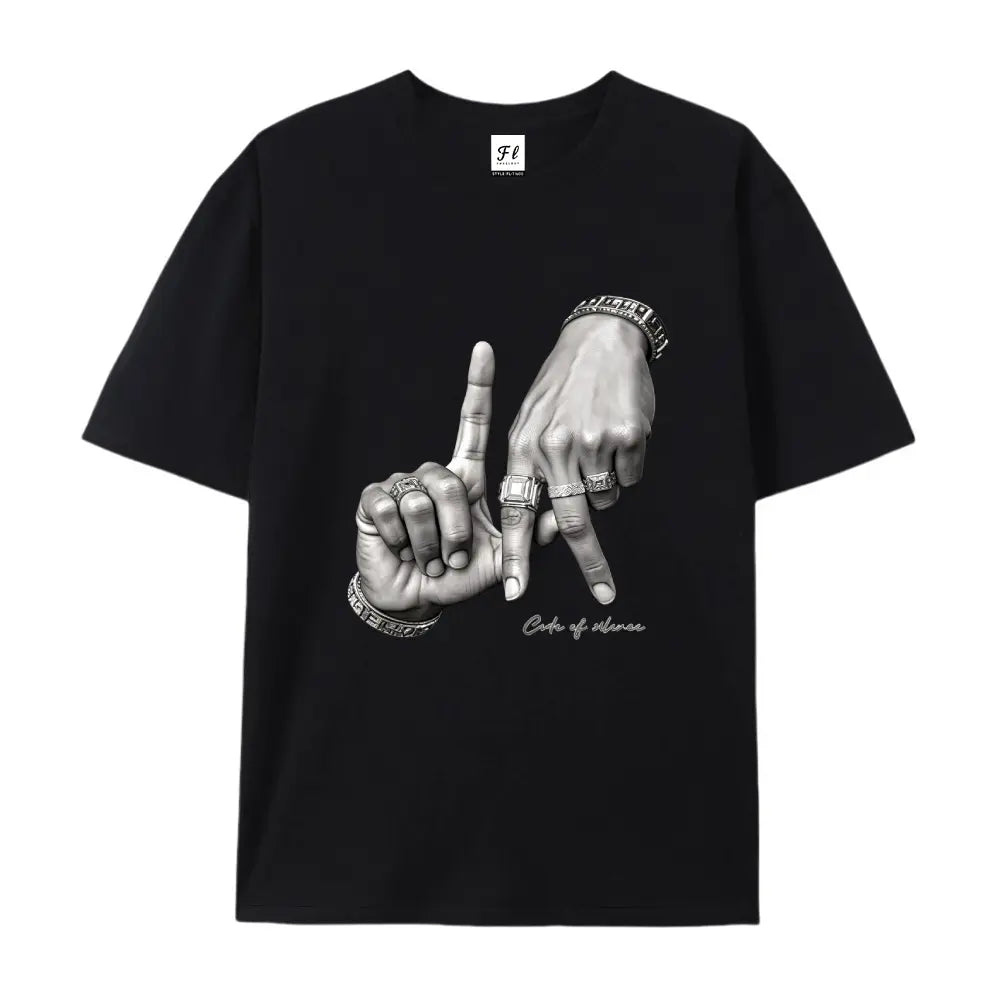 Hand Gesture Graphic T-Shirt, Sweatshirt & Hoodie – Y2K Urban Streetwear Ring Hand Graphic Casual Tee