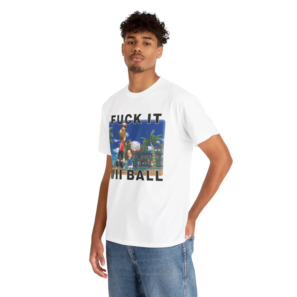 Fuck It We Ball T-Shirt, Sweatshirt & Hoodie – Funny Basketball Gaming Meme Graphic, Viral Internet Humor Print, Retro Gamer Apparel