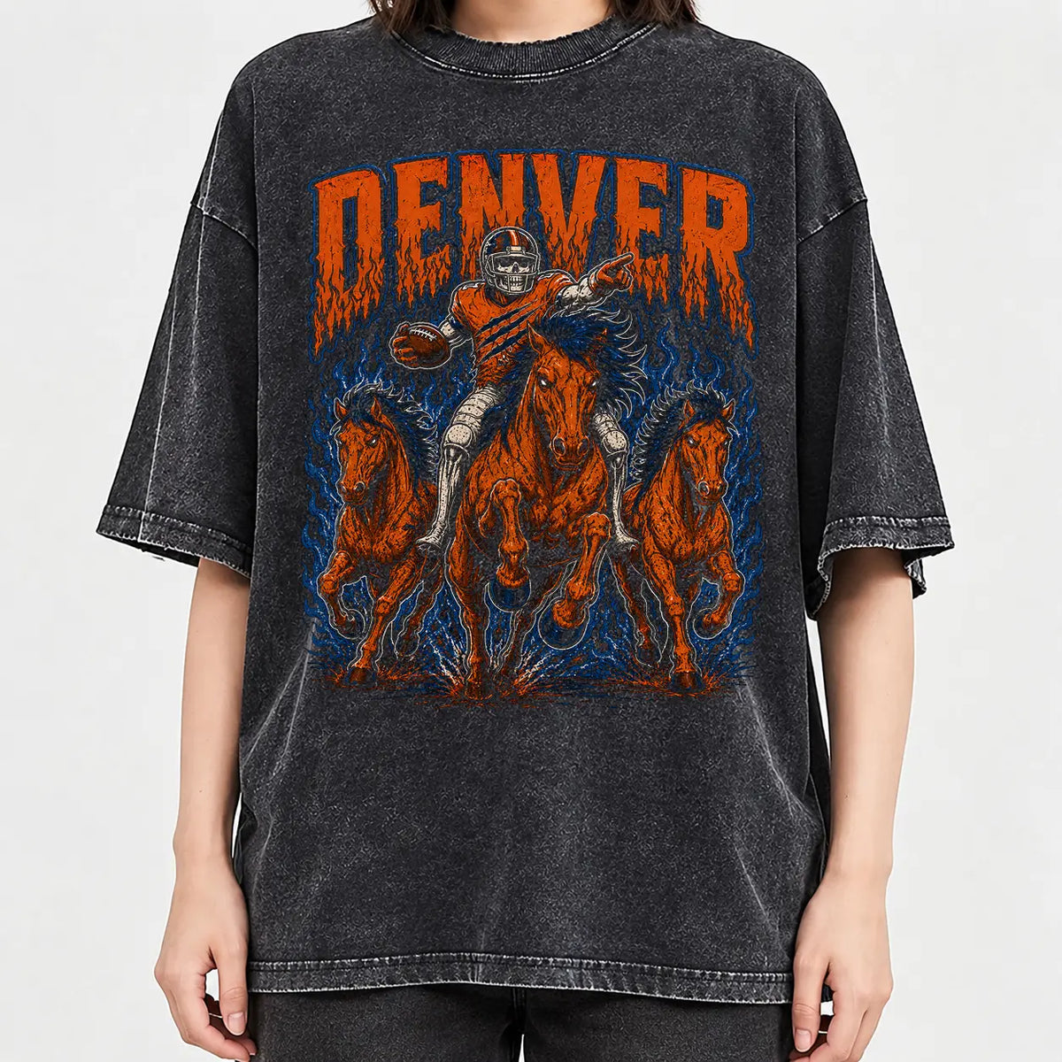 All 32 Teams Football Skull Vintage Graphic T-Shirt, Sweatshirt & Hoodie – Retro Game Day Football Fan Design