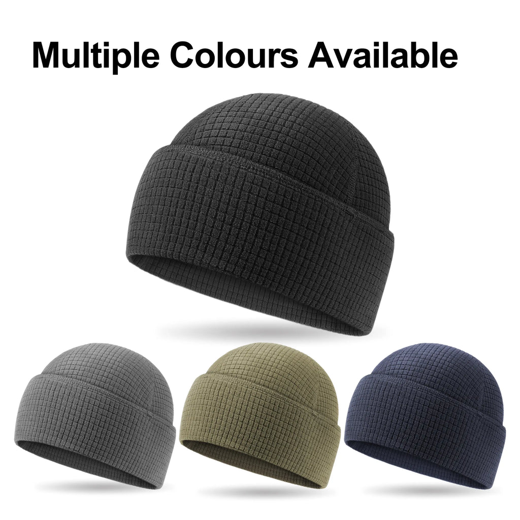 1/2/3-Pack Men’s Waffle Knit Beanies – Lightweight Fitted Skull Caps, Breathable Outdoor Hats for Camping, Cycling & Everyday Wear