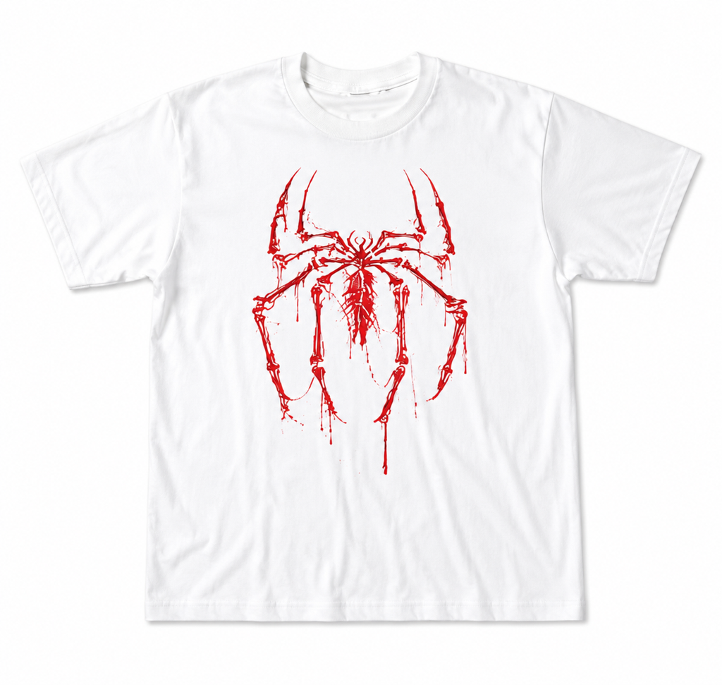 Spider Hero Inspired Skeleton Graphic T-Shirt/Sweatshirt/Hoodie – Vintage Gothic Web Design Y2K Streetwear Apparel