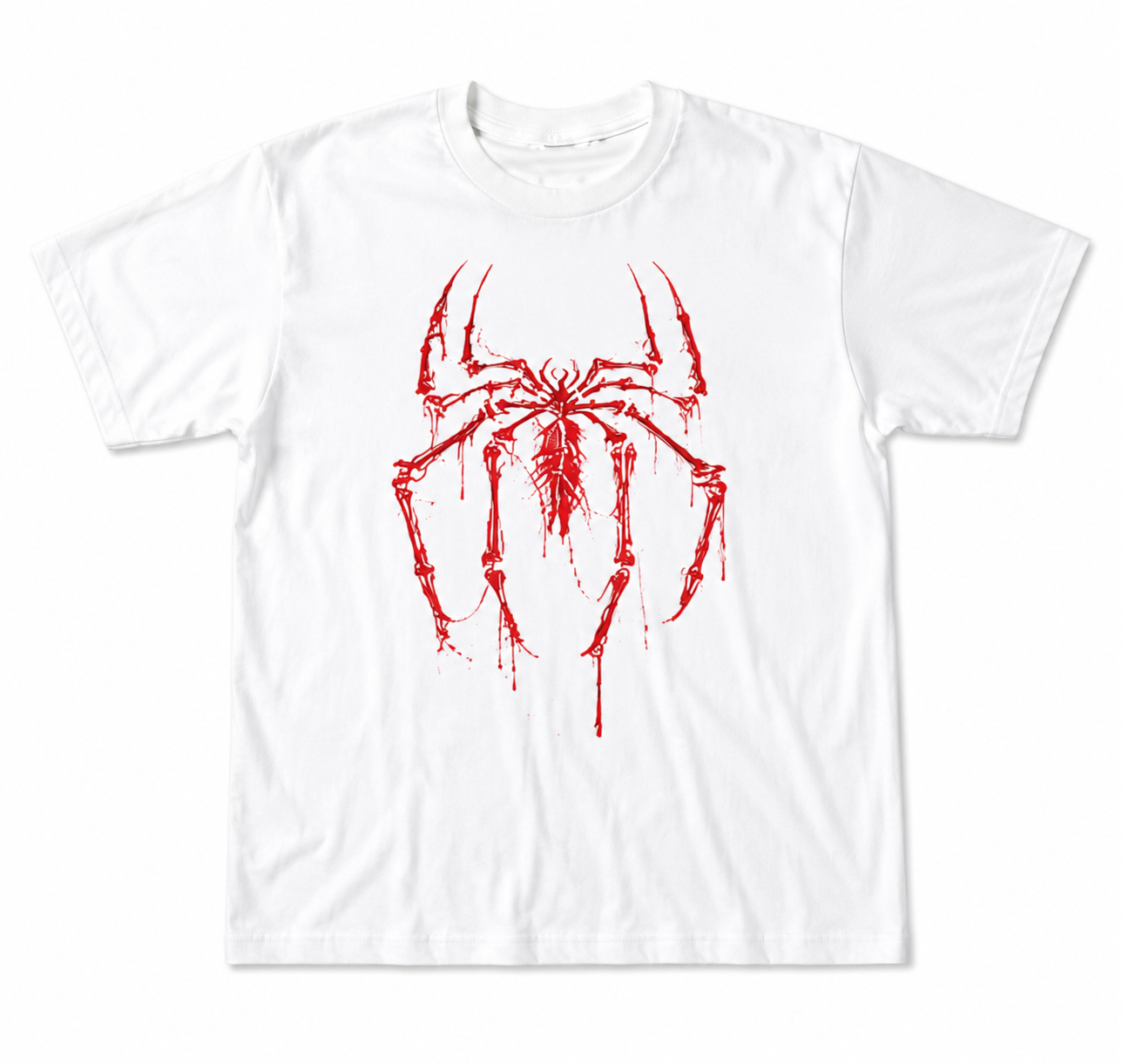 Spider Hero Inspired Skeleton Graphic T-Shirt/Sweatshirt/Hoodie – Vintage Gothic Web Design Y2K Streetwear Apparel