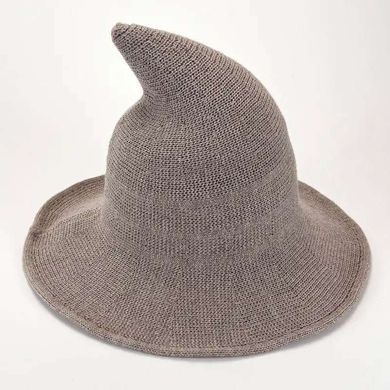 Classic Witch Hat for Women – Pointed Wide Brim Halloween Costume Hat, Solid Color Witchy Accessory for Parties, Cosplay & Dress Up