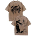 Vintage Clown & Ghost Halloween Graphic T-Shirt, Sweatshirt & Hoodie – Spooky Cartoon Front & Back Print