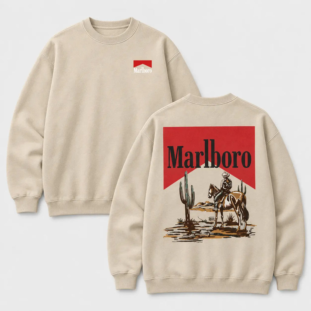 Vintage Western Cowboy Graphic T-Shirt, Sweatshirt & Hoodie – Retro Rodeo Dark Americana Streetwear