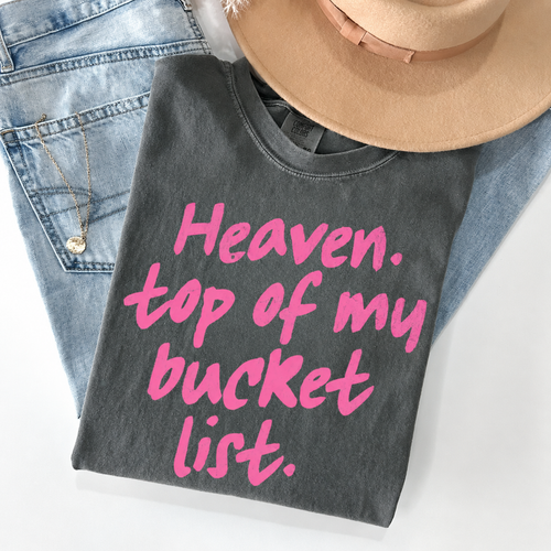 Comfort Colors Heaven Top Of My List Trendy Christian Shirt, Psalm Bible Verse, Christian