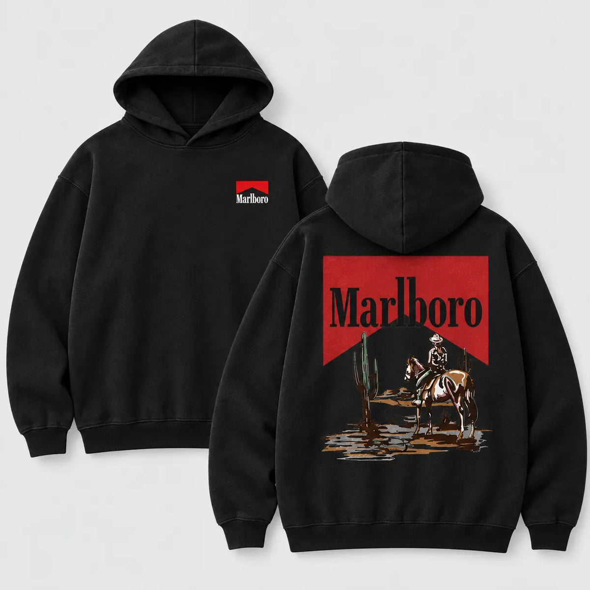 Vintage Western Cowboy Graphic T-Shirt, Sweatshirt & Hoodie – Retro Rodeo Dark Americana Streetwear