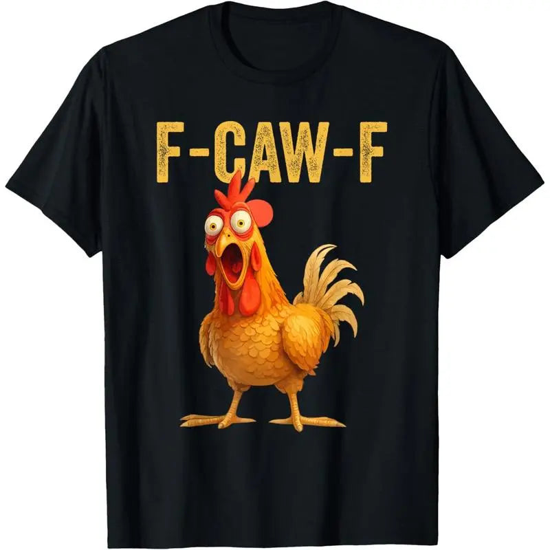 Unhinged Chicken Graphic Tee – F-CAW-F Funny T-Shirt/Sweatshirt/Hoodie