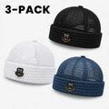 3-Pack Men’s Mesh Skull Caps – Breathable Lightweight Quick-Dry Beanies for Running, Cycling, Gym & Outdoor Sports