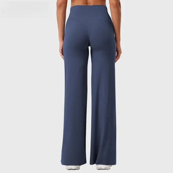 Women's High-Waist Straight-Leg Yoga Pants – Buttery Soft No Front Seam Workout Leggings, Gym Fitness Activewear