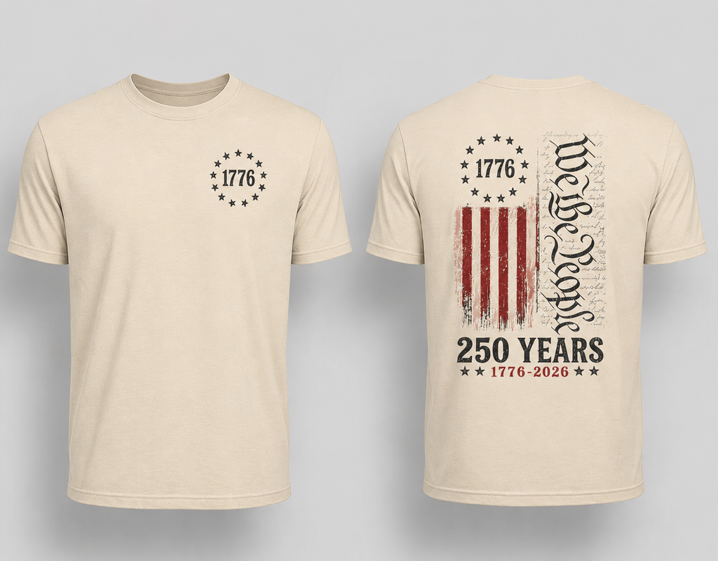 We The People T-Shirt/Sweatshirt/Hoodie – 1776-2026 America 250 Patriotic Graphic Tee, USA Anniversary Shirt