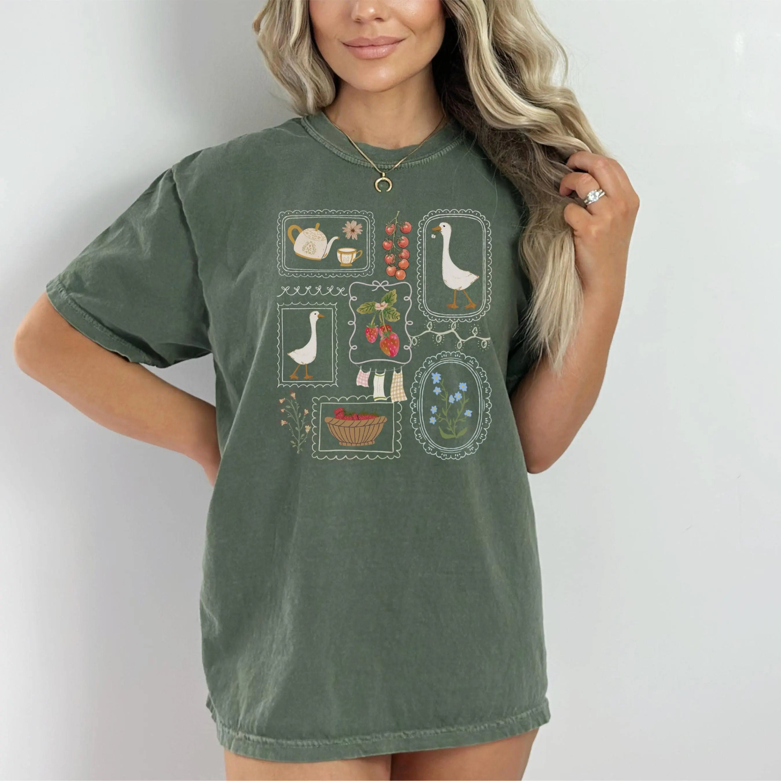 Comfort Colors Cottagecore Shirt, Goose Shirt, Gardening Shirt, Summer Spring Shirt, Gift for Her