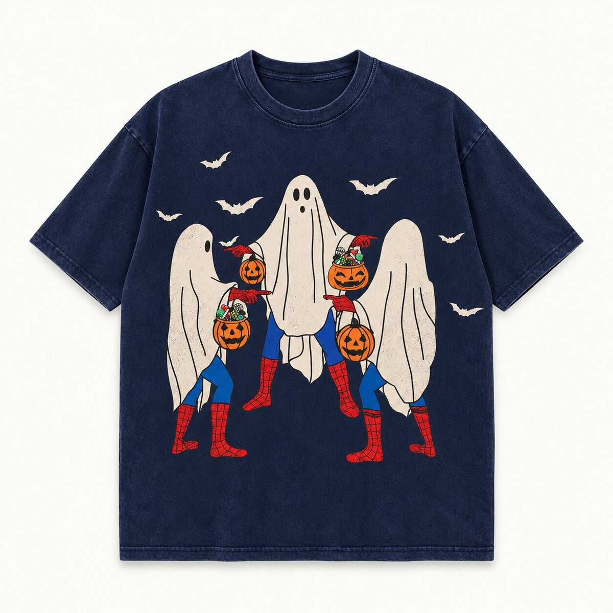 Funny Superhero Ghosts Halloween T-Shirt, Sweatshirt & Hoodie – Cute Trick or Treat Graphic Print